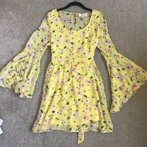yellow flower sundress